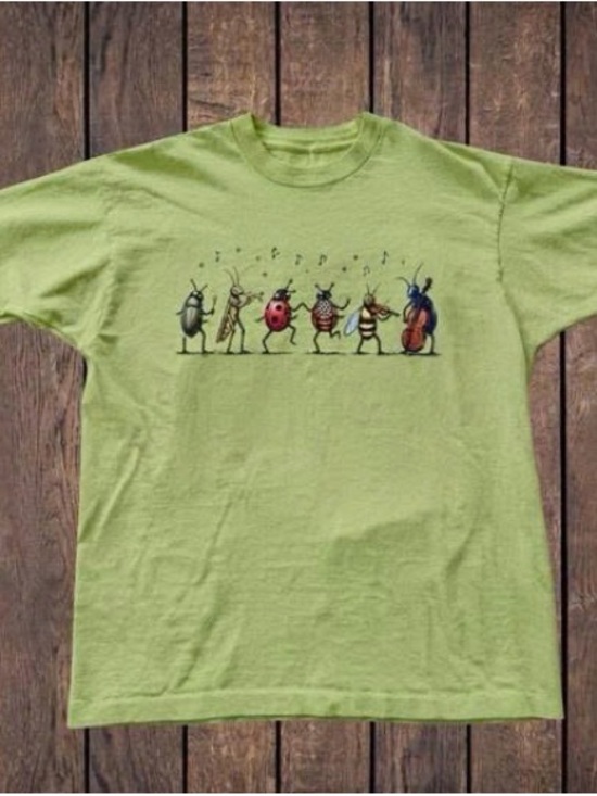 Other - ' Lime Green Bug Band Graphic Tee
